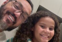 Belo surge em clique raro com a neta Alice e se declara para a menina: ‘Meu amorzinho’