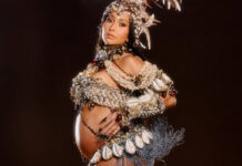Sabrina Sato aposta em fantasia artesanal de carnaval para ensaio da Vila Isabel